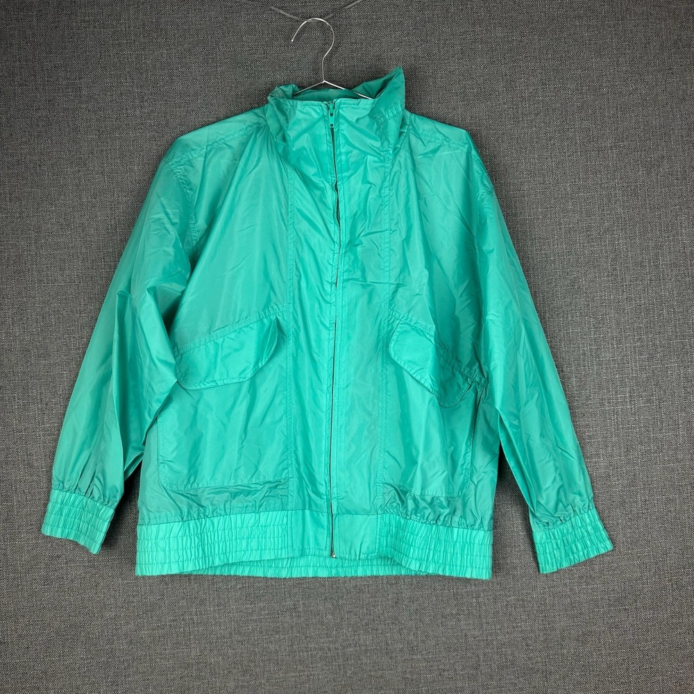 Vintage Haband For Her Lightweight Windbreaker Jacket Green‎ Size L